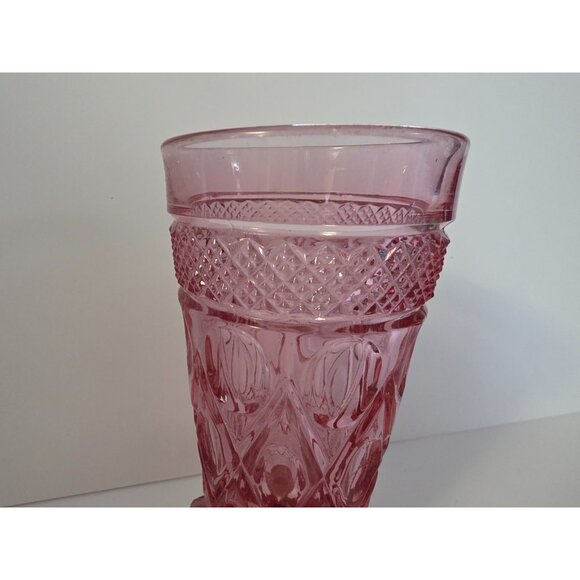 Vintage Pink Imperial Cape Cod Iced Tea Depression Glass Diamond & Oval Pattern - Picture 4 of 7